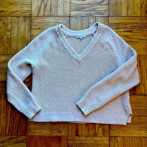 Madewell Arden V Neck Crop Pullover Sweater - Picture 2 of 4